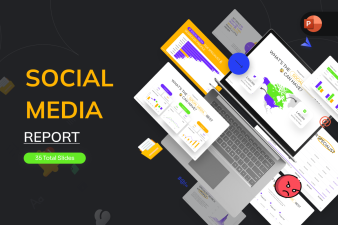 Modern Social Media Report PowerPoint Template